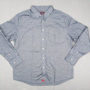 Untuckit Shirt Men XL Blue Chambray Pio Cesare Button Up Long Sleeve Work Casual
